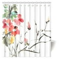 thumbnail image 1 of MYPOP Asian Oriental Ink Painting Shower Curtain, Chinese Traditional Painting of Ink Artwork with Colorful Flowers Fabric Bathroom Shower Curtain with Hooks, 66 X 72 Inches, 1 of 2