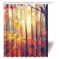 thumbnail image 1 of MYPOP Autumn Fall Farm House Decor Shower Curtain Set, Beautiful Autumn Trees and Leaves in Sun Rays Print Fabric Bathroom Shower Curtain, 60 X 72 Inches, 1 of 2