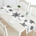 thumbnail image 1 of MYPOP Balck and White Snowflakes Table Runner Placemat 16x72 inches, Winter Christmas Tablecloth for Office Kitchen Dining Wedding Party HomeDecor, 1 of 6