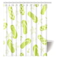 thumbnail image 1 of MYPOP Beach Decor Shower Curtain, Seashells Starfishes and Flip Flops Bathroom Shower Curtain with Hooks, 60 X 72 Inches, 1 of 3