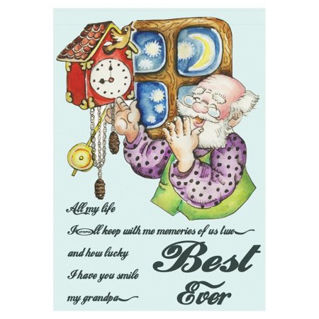 MYPOP Best Grandfather Ever Garden Flag Outdoor Banner 28 x 40 inch