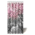 thumbnail image 1 of MYPOP Blossoms in Central Park Cherry Bloom Trees Forest Spring Springtime Landscape Polyester Fabric Bathroom Shower Curtain Set with Hooks, 36 X 72 Inches, Pink Gray, 1 of 2