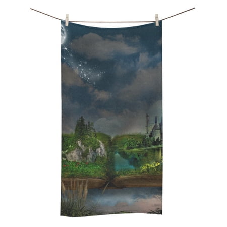 MYPOP Book Scenery Shower Towel Bathroom Bath Towel 30x56 inches