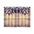 thumbnail image 1 of MYPOP Christmas Santa Window Curtain Kitchen Curtain 26x39 inches (Two Pieces), 1 of 3