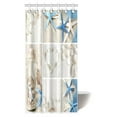 thumbnail image 1 of MYPOP Collage of Summer Seashells Decor Shower Curtain, Seacoast with Sand Colorful Various Seashells and Starfish Tropics Aquatic Wildlife Theme Fabric Bathroom Set with Hooks, 36 X 72 Inches, 1 of 2