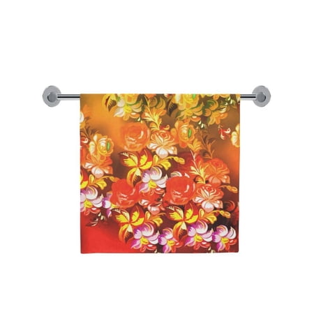 MYPOP Colorful Flowers Painting Shower Towel Bathroom Bath Towel 30x56 inches