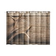 thumbnail image 1 of MYPOP Deer Antlers Against Rustic Wooden Background Window Curtain Kitchen Curtain 26x39 inches (Two Pieces), 1 of 3