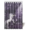 thumbnail image 1 of MYPOP Fantasy House Decor Shower Curtain, Unicorn in Rose Garden Summer Flying Pixies Romance Fairy Tail Themed Art Fabric Bathroom Shower Curtain with Hooks, 48 X 72 Inches, 1 of 3