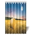 thumbnail image 1 of MYPOP Farm Yard House Decor Shower Curtain, Hay Bales and Full Moon in the Night Sky Fabric Bathroom Set with Hooks, 48 X 72 Inches, 1 of 2