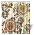 thumbnail image 1 of MYPOP Floral Decor Shower Curtain, Doodle Fantasy Flower Bouquet Embellished Fragrance Romantic Botany Blooms Pattern Fabric Shower Curtain Set with Hooks, 66 X 72 Inches, 1 of 2