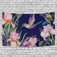 thumbnail image 1 of MYPOP Flowers And Hummingbird Tapestry Wall Hanging Decoration Home Decor Living Room Dorm 60x51 inches, 1 of 4