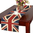 thumbnail image 1 of MYPOP Grunge Union Jack Flag Fabric Table Runner Placemat 16x72 inches, British UK Table Cloth for Office Kitchen Dining Wedding Party Home Decor, 1 of 6