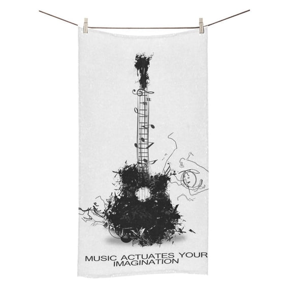 MYPOP Guitar Bathroom Body Shower Towel Bath Wrap For Home Outdoor Travel Use Beach Bath Towels 30x56 inches
