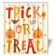 thumbnail image 1 of MYPOP Halloween Decor Shower Curtain, Cute Trick or Treat in Cartoon Style Fabric Bathroom Shower Curtain Set with Hooks, 66 X 72 Inches, 1 of 3