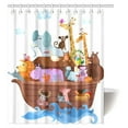 thumbnail image 1 of MYPOP Happy Animals in Noah's Ark Clipart Religion Religious Artwork Fabric Bathroom Shower Curtain with Hooks, 60 X 72 Inches, 1 of 3