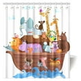 thumbnail image 1 of MYPOP Happy Animals in Noah's Ark Clipart Religion Religious Artwork Fabric Bathroom Shower Curtain with Hooks, 66 X 72 Inches, 1 of 3