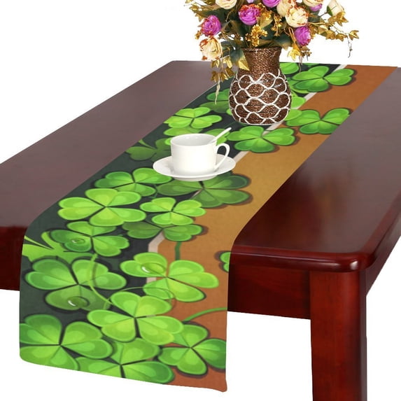 MYPOP Happy St. Patrick's Day Kitchen Dining Table Runner 14x72 Inches For Dinner Parties, Events, Decor