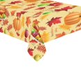 thumbnail image 1 of MYPOP Happy Thanksgiving Day Turkey Tablecloth 60x104 Inches, Fall Red Leaves Tablecover Desk Table Cloth Cover for Party Decor, 1 of 6
