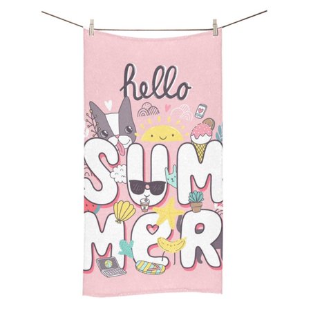 MYPOP Hello Summer Shower Towel Bathroom Bath Towel 30x56 inches