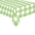 thumbnail image 1 of MYPOP Home Seamless Gingham Checkered Cotton Linen Tablecloth 60x120 Inches, Lime Green Check Desk Sofa Table Cloth Cover for Party Decor, 1 of 6