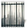 thumbnail image 1 of MYPOP House Decor Shower Curtain, Philadelphia City Rooftop View Through Window Skyline Landmark Rooftop Fabric Shower Curtain Set with Hooks, 66 X 72 Inches, 1 of 3