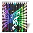 thumbnail image 1 of MYPOP Jazz Music Decor Shower Curtain, Celebration Festival Theme Colorful Artwork with Music Notes Bathroom Decor Set with Hooks, 60 X 72 Inches, 1 of 2