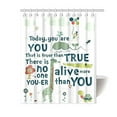 thumbnail image 1 of MYPOP Kids Shower Curtain, Cartoon Design Print with Famous Quote Fabric Bathroom Shower Curtain Set with Hooks, 60x72 Inches Long, 1 of 3