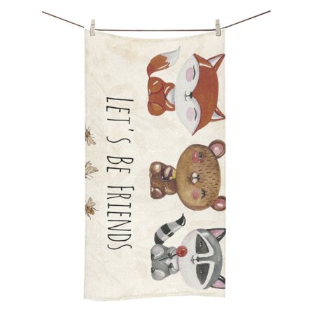 MYPOP Let039;s be friends Bathroom Body Shower Towel Bath Wrap For Home Outdoor Travel Use Beach Bath Towels 30x56 inches