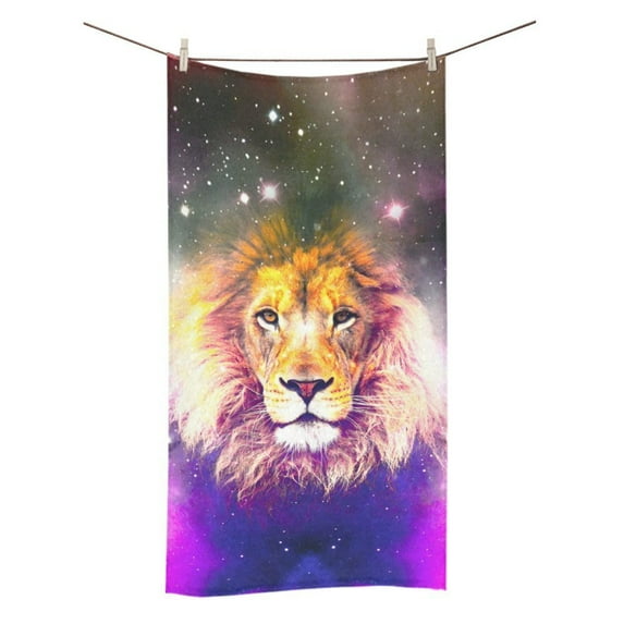 MYPOP Lion Bathroom Body Shower Towel Bath Wrap For Home Outdoor Travel Use Beach Bath Towels 30x56 inches