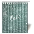 thumbnail image 1 of MYPOP Mathematics Classroom School Board Full of Drawings Formulas Shapes Theory Math Word Fabric Bathroom Shower Curtain Set with Hooks, 60 X 72 Inches, 1 of 3