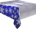 thumbnail image 1 of MYPOP Merry Christmas Day Snowflake Tablecloth Sets 52x70 Inches - White Winter Snow Flower Desk Table Cloth Cover for Dinner Party Decoration, 1 of 6