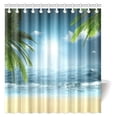 thumbnail image 1 of MYPOP Ocean Beach Theme Decorations Shower Curtain, Beach Sunset Ocean Bathroom Decor Shower Curtain Set with Hooks, 66 X 72 Inches Long, 1 of 2
