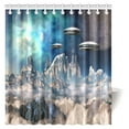 thumbnail image 1 of MYPOP Outer Space Shower Curtain, Fantasy Futuristic Science Fiction Comic Planet Spaceships Ufo Fabric Bathroom Shower Curtain with Hooks, 66 X 72 Inches, 1 of 2