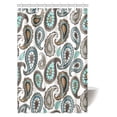 thumbnail image 1 of MYPOP Paisley Shower Curtain, Paisley Ethnic Asian Decor with FLoral Like Oriental Detailed Fabric Bathroom Shower Curtain Set, 48 X 72 Inches, 1 of 3