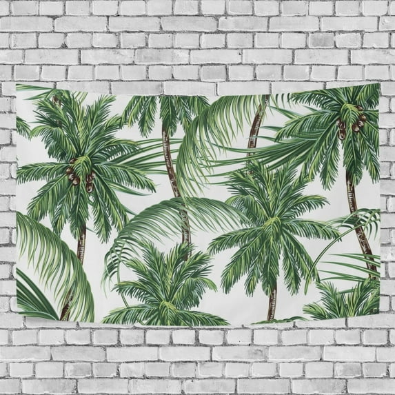 MYPOP Palm Trees Tropical Leaves Tapestry Wall Hanging Decoration Home Decor Living Room Dorm 80x60 inches