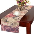 thumbnail image 1 of MYPOP Pink Roses Background Cotton Linen Table Runner 16x72 inches, 1 of 5