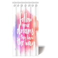 thumbnail image 1 of MYPOP Quotes Decor Shower Curtain, Follow Your Dreams, They Know the Way Fabric Bathroom Shower Curtain Set with Hooks, 36 X 72 Inches, 1 of 2