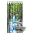 thumbnail image 1 of MYPOP Rainforest Waterfall Shower Curtain, Foliage Jungle Misty Mountains and Rocks Polyester Fabric Bathroom Decor Set with Hooks, 36 X 72 Inches, Green, 1 of 2