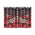thumbnail image 1 of MYPOP Red Poppy Flowers With Black Window Curtain Kitchen Curtain 26x39 inches (Two Piece), 1 of 3