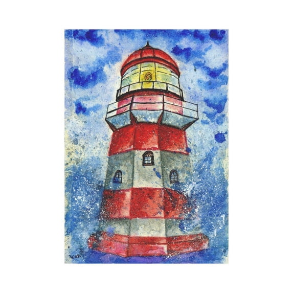 MYPOP Red White Lighthouse Garden Flag Outdoor Banner 28 x 40 inch