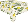 thumbnail image 1 of MYPOP Retro Butterfly Lemon Branch Cotton Linen Tablecloth 60x84 Inches, Green Leaf Desk Table Cloth Cover for Holiday Party Decoration, 1 of 6