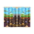 thumbnail image 1 of MYPOP Retro Style Bit Video Game Window Curtain Kitchen Curtain 26x39 inches (Two Piece), 1 of 3