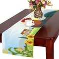 thumbnail image 1 of MYPOP Rooster Crowing Cotton Linen Table Runner 14x72 Inches, 1 of 5