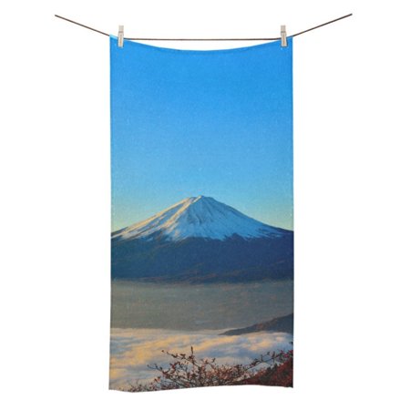 MYPOP Snow Mountain Shower Towel Bathroom Bath Towel 30x56 inches