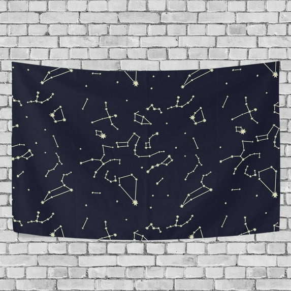 MYPOP Space Galaxy Nebula Universe 12 Constellations Tapestry Wall Decor Living Room Dorm Tapestries DIY 90 x 60 inches