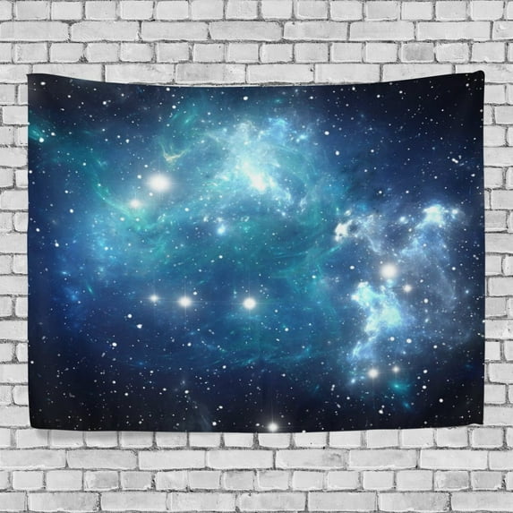 MYPOP Space Starry Sky Deep Outer Space Nebula and Galaxy in the Universe Pattern Tapestry Wall Hanging XL for Bedroom Living Room Dorm Wall Art 90 x 60 inches