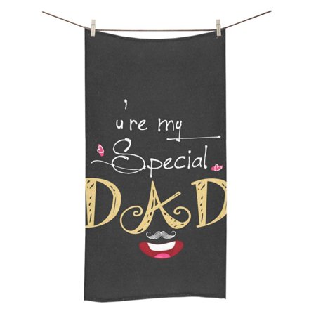 MYPOP Stylish Line Art for Father Day Shower Towel Bathroom Bath Towel 30x56 inches