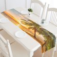 thumbnail image 1 of MYPOP Summer Tropical Palm Tree Table Runner Placemat 16x72 inches, Sunset over Sea Beach Table Cloth for Office Kitchen Dining Wedding Party Home Decor, 1 of 6