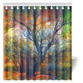 thumbnail image 1 of MYPOP Tree Landscape Painting Shower Curtain, Colorful Tree and the Moon on Spooky Autumn Night Bathroom Shower Curtain Set with Hooks, 66 X 72 Inches, 1 of 3