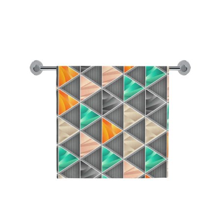 MYPOP Triabgle Pattern Shower Towel Bathroom Bath Towel 30x56 inches